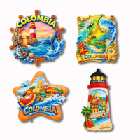 Imán de Resina 3D de Colombia, Recuerdo del Faro de Cartagena, Caribe, Imán para Refrigerador al por Mayor para Regalos Turísticos