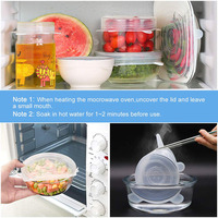 Housses alimentaires réutilisables en silicone Ensembles de couvercles de stockage des aliments éco-responsables en silicone Housses de bol en silicone