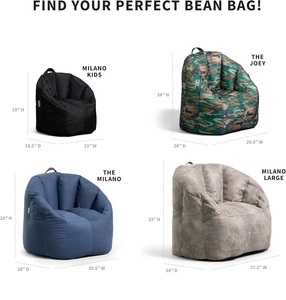 Sillón Puff Moderno y Ecológico de Tela, Sofá Cama Convertible de Una Plaza, Funda Extraíble, Relleno de Esponja, para Sala de Estar y Dormitorio - Product Image 5