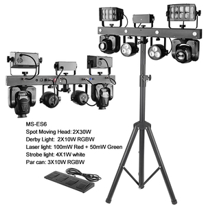 Chuyên nghiệp xách tay <span class=keywords><strong>DJ</strong></span> thiết bị 2 cái 6x5W RGBW 4in1 LED PAR Bar ánh sáng sân khấu di chuyển đèn với đứng cho Disco thanh biểu diễn - Product Image 2