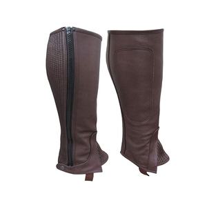 Venta caliente Half-Chaps cuero de vaca equipo de equitación cuero genuino de alta calidad transpirable caballo Chaps - Product Image 1