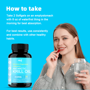 كبسولات زيت الكريل الأنتاركتيكي المخصصة 2000 ملغ تحتوي على أحماض أوميغا-3 الدهنية EPA DHA وأستاكسانثين وفوسفاتيد مكمل غذائي من زيت الكريل - Product Image 3