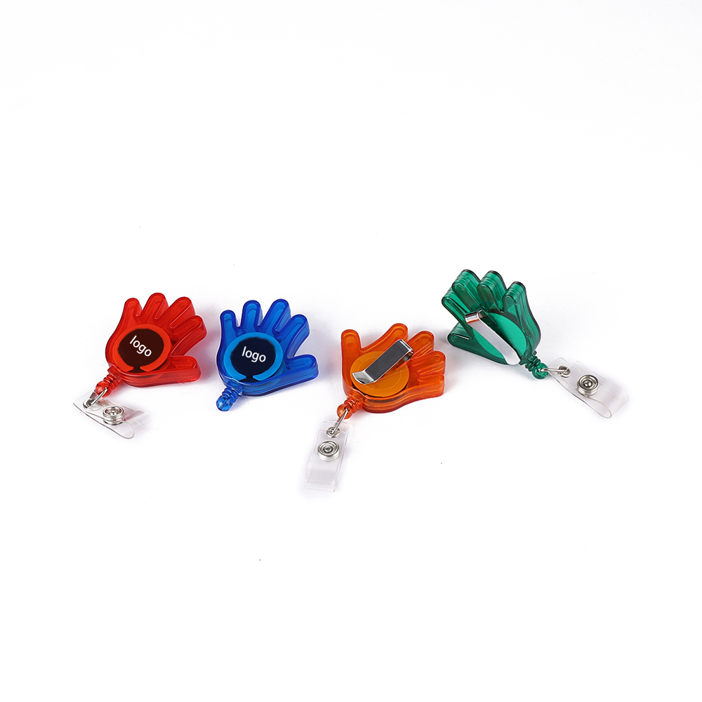 Симпатичный удобный выдвижной держатель для удостоверения личности, держатель для удостоверения личности в форме ладони