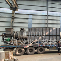 Four de carbonisation horizontale continu BEIDOU pour sciure de bois, moteur sans fumée, ligne de production de charbon écologique, haute capacité 0,5-2