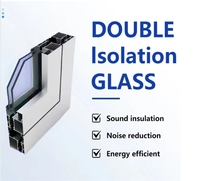 Double verre trempé de fenêtre fixe d'alliage d'aluminium de grande vue pour la maison de plage de bureau