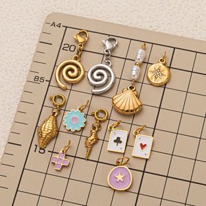ของตกแต่งเคลือบเงาแบบน่ารัก |   จี้ห้อยทำจากสแตนเลสสตีลเคลือบทอง 18K PVD สำหรับทำเครื่องประดับ DIY |   กันน้ำ ป้องกันอาการแพ้ และทนทาน - Product Image 6