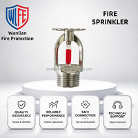 68 ℃   Kepala Sprinkler Kebakaran Tipe Standard Response Pendent, Sprinkler Kebakaran Baja Tahan Karat untuk Sistem Perlindungan Kebakaran Otomatis