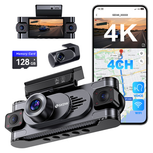 Cámara para Vehículos 4K UHD de 4 Canales con LTE, WIFI, GPS, Visión de 360 Grados, para <span class=keywords><strong>Uber</strong></span>, Lyft y Taxis, con Visión Nocturna, DMS, ADAS, Monitor de Estacionamiento y Seguridad IA - Product Image 2