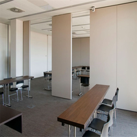 Cloison mobile pour salle de conférence, mur temporaire insonorisé, système de cloisonnement coulissant pliable