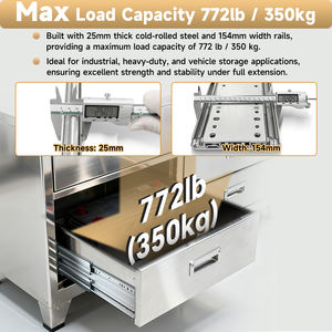 Glissières de tiroir à roulement à billes à double rangée, à extension complète, robustes, 76 mm, personnalisées AOLISHENG - Product Image 4