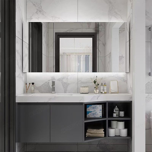 <span class=keywords><strong>Muebles</strong></span> de Baño con Tocador y Encimera de PVC, Liquidación de Baños Modernos de Alta Gama en Madera Maciza de Canadá - Product Image 3