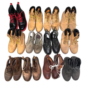 Chaussures d'occasion S26 Ydyl Ukay pour hommes et femmes, chaussures en cuir véritable de marque usagées et bottes Martin de créateur en gros, origine CN/ANH - Product Image 1