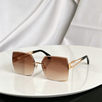 Lunettes de soleil de luxe à monture intégrale, de haute qualité, tendance, carrées, dégradées, en PC, rétro, protection UV400, pour affaires, décontractées, usage quotidien et voyage