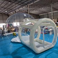 Pompe de ventilateur de qualité commerciale PVC gonflable clair maison à bulles pour enfants fête maison à bulles tente à bulles avec ballons