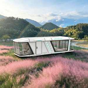 Maison Capsule Spatiale Préfabriquée Mobile Modulaire <span class=keywords><strong>de</strong></span> Luxe Traditionnelle Écologique en Acier Vert pour Hôtel - Product Image 3