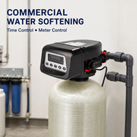 Vanne de contrôle automatique pour adoucisseur d'eau 3m³/h avec minuterie, vanne de montage supérieur 3/4 pouce pour réservoir de résine