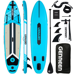 Planche de <span class=keywords><strong>paddle</strong></span> <span class=keywords><strong>gonflable</strong></span> pour sports nautiques, tourisme, pêche, 11''' X32''x6'' avec accessoires - Product Image 1
