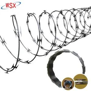 CBT-65 2.5mm Razor Blade Barbed Wire Price Per 10kg Factory Price