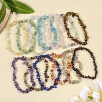 Bracelet élastique en pierres naturelles et cristaux de guérison, vente en gros directe usine, support OEM ODM personnalisé