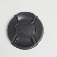 Accessoires pour appareil photo numérique, capuchon d'objectif universel en plastique noir de 77 mm à pince au milieu pour Canon Nikon Sony