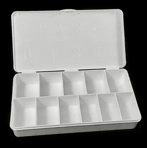11 Grids White Empty Nail Art Tips Box Plastic Acrylic Tips Storage Display Box Nail Tools Tips Box