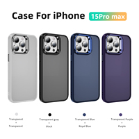 Sentir la peau mat antichoc étui pour iPhone 15 Pro Max étui TPU cadre souple dur PC couverture arrière pour iPhone 16 14 Plus 13 12 11 Pro