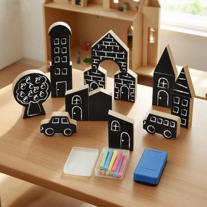 Di alta qualità lettere inglesi pastelli e gomma in legno tavolo da <span class=keywords><strong>disegno</strong></span> su due lati treppiede in legno - Product Image 1