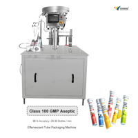 Machine semi-automatique de remplissage et de bouchage de tubes pour comprimés effervescents de vitamines et feuilles de lessive, machine d'emballage et de fabrication