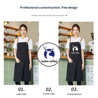 Tablier de cuisine imperméable de haute qualité pour la maison, uniforme de travail unisexe, LOGO personnalisable pour restaurants, cafés et boulangeries