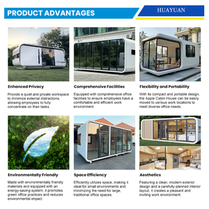 Casa Contenedor Tipo Cabaña Apple - Diseño Moderno, Construcción <span class=keywords><strong>de</strong></span> Acero Transpirable, Fácil Instalación, Oficina Exterior, Sala <span class=keywords><strong>de</strong></span> Estar, Entrada - Product Image 5
