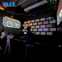 BLEE Équipement de jeu de lancer interactif pour team building, jeu de cible avec sacs de sable, écran LED, jeu de frappe activé par l'écran LED
