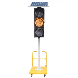 Portable Self Powered 300mm Solar Powered Single Side LED Traffic Control Light Efficient Reliable Solution For Road Safety