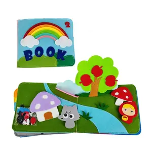wholesale my pre school montessori sensory educational toys maisy activity DIY business felt busy quiet books for kid learning