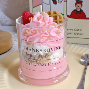 Bougie parfumée en cire <span class=keywords><strong>de</strong></span> soja en forme <span class=keywords><strong>de</strong></span> céréales aux fraises et <span class=keywords><strong>granola</strong></span> <span class=keywords><strong>de</strong></span> fruits, idéale pour la décoration <span class=keywords><strong>de</strong></span> mariage, souvenir ou cadeau d'anniversaire - Product Image 2