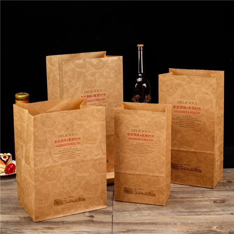 White Paper Bag Fried Food Packaging Bags for Hot Food
