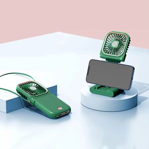 Mini Ventilador Plegable para Colgar en el Cuello, USB, Ajustable, Recargable, Enfriador de Aire, Soporte para Teléfono, 3 Velocidades, Ventilador de Verano - Product Image 4