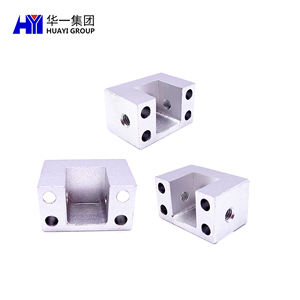 Bloc de fixation en aluminium usiné <span class=keywords><strong>CNC</strong></span> sur mesure en forme de U pour pièces d'assemblage de gabarit de robot d'automatisation - Product Image 1