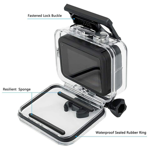 60 mét không thấm nước dưới nước nhà ở cho anh hùng 8 hành động máy ảnh 360 độ xoay chất lượng cao nhựa Tempered Glass - Product Image 5