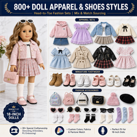 Poupée modèle en peluche personnalisée de 18 pouces avec vêtements de mode sur mesure et tenue éducative pour collections de vente au détail