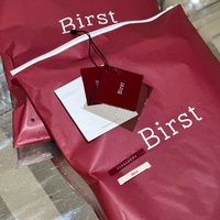 LOGO personnalisé sac de rangement zip-lock givré rouge emballage cadeau en plastique épaissi pour vêtements fermeture à glissière