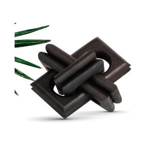 Chaîne en <span class=keywords><strong>bois</strong></span> décorative pour <span class=keywords><strong>table</strong></span> <span class=keywords><strong>basse</strong></span> et étagère |   Sculpture artisanale en <span class=keywords><strong>bois</strong></span> de manguier - Product Image 4