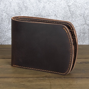 For Boshiho Luxury Retrowallet Clutch Men's <b>Wallet</b> Custom Anti-Theft Short Leather <b>Wallet</b> with Zipper Closure and Cotton Lining - Product Image 2