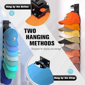 Organizador de Gorras de Béisbol, Soporte para Gorras de Pared con Adhesivo Fuerte, Colgador de Gorras para Puerta o Armario, Organizador de Gorras - Product Image 4