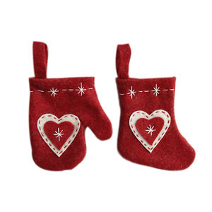 Weihnachten-<span class=keywords><strong>mini</strong></span> calcetines de Navidad, calcetín colgante, adorno de fieltro de Navidad - Product Image 1
