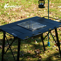 Meubles de jardin d'extérieur coréens 2024, ultralégers, portables, pliables, en aluminium, table de camping IGT pour barbecue