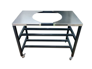 AUPLEX XXL Kamado SS Estación al aire libre incorporada Almacenamiento Moderno 21-<span class=keywords><strong>27</strong></span> \ "Smoke BBQ Grill Table Asador De Carbon Parrilla BBQ Grill - Product Image 3