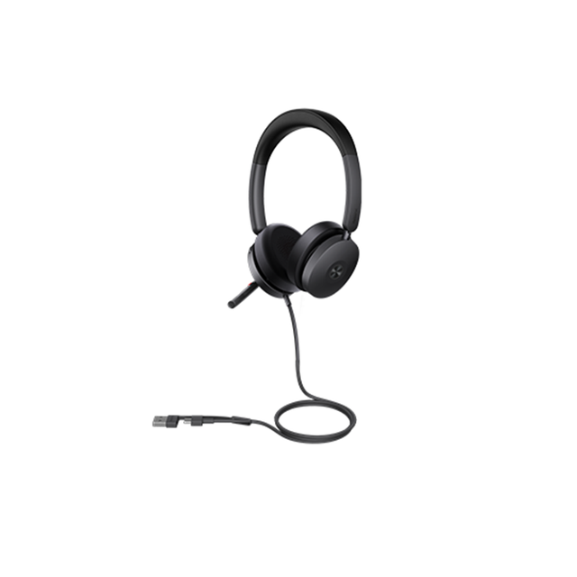 Yealink UH48 USB-C/USB-A Hybrid ANC Wired Music Earphones Headphones 4-microphone Dynamic EQ Over Ear Wired Headset