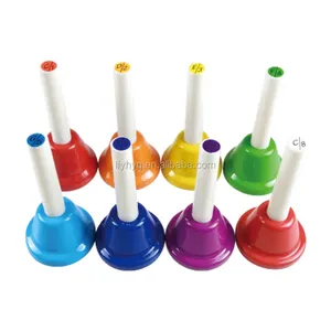 Wholesale Musical Instrument 8 Tone Hand Bell Colorful Hand Bell