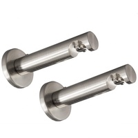 Service d'usinage cnc personnalisé Nickel brossé simple tige montage mural rail de rideau en H