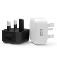 Adaptateur secteur de voyage 10W certifié HNT CE UKCA avec prise britannique, port USB unique, charge rapide et protection OTP pour appareil photo et ordinateur portable